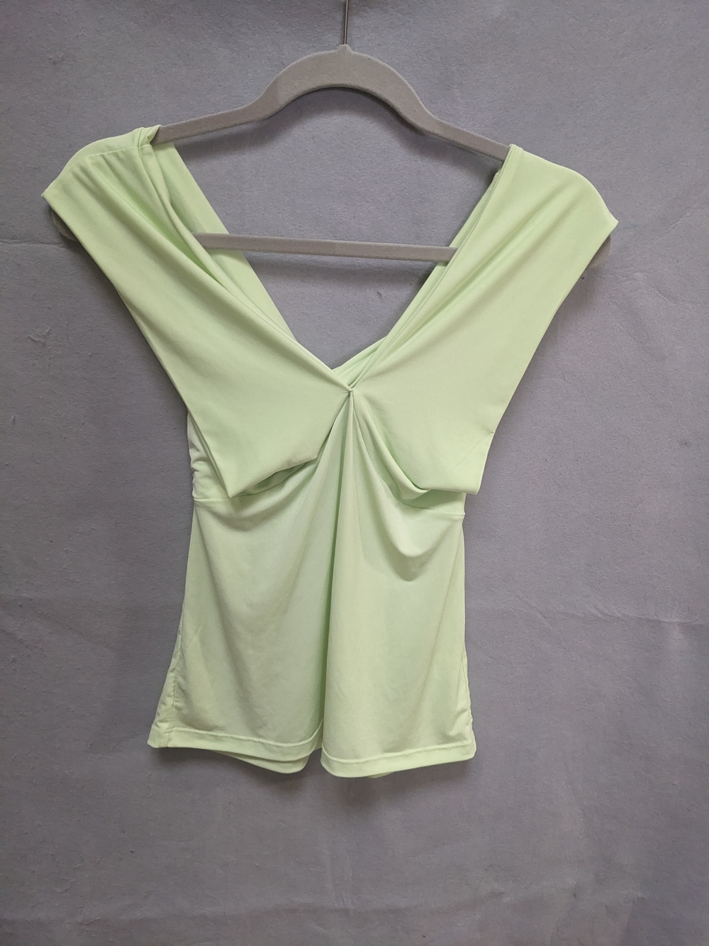 Renee C. Light Green Twist-Front V-Neck Camisole